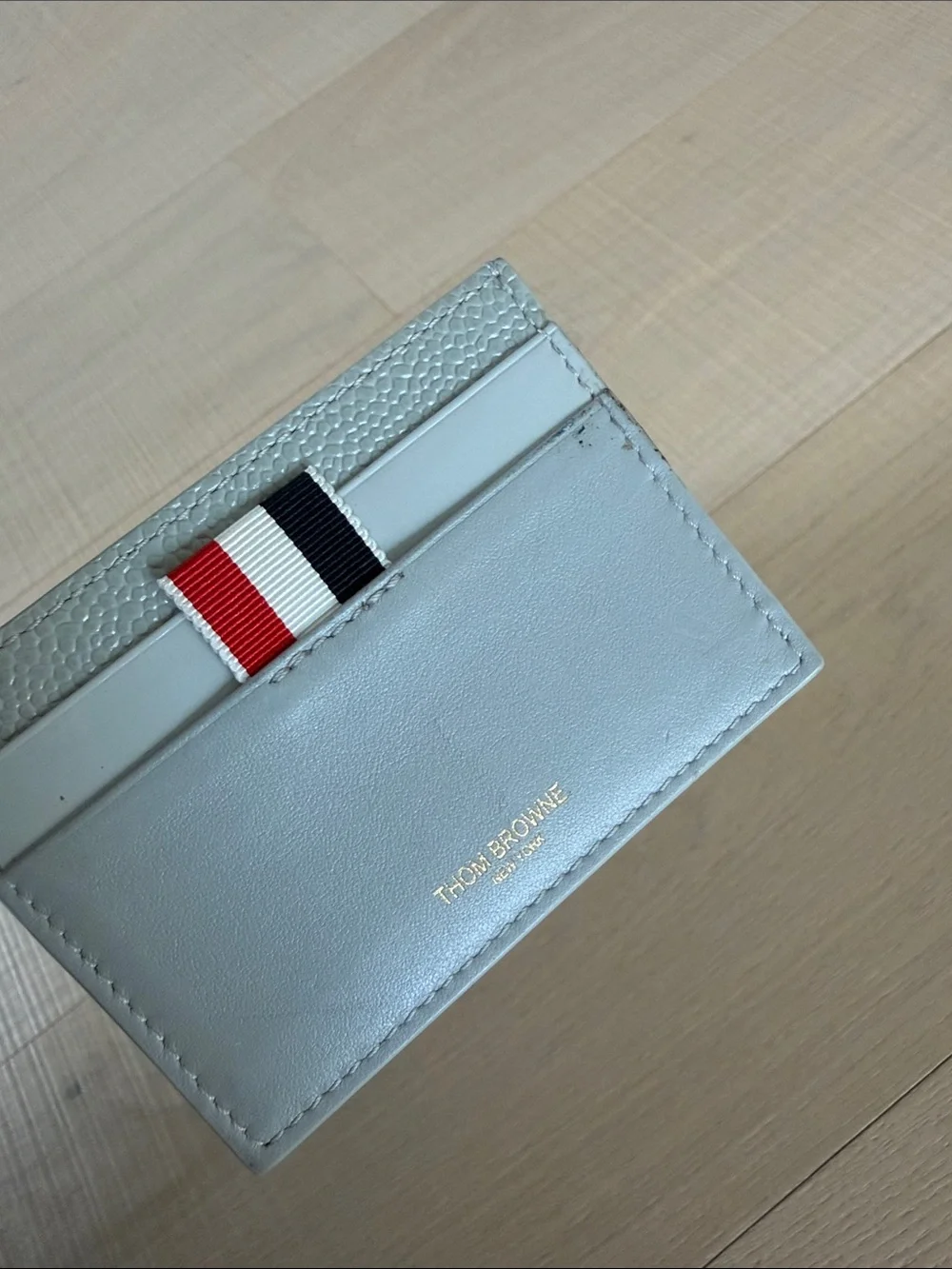 Thom Browne grey card wallet